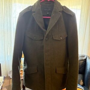 Banana Republic Green Wool Blend Coat